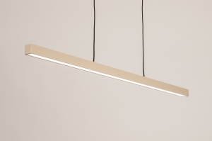 Pendelleuchte 75170 modern Metall Beige laenglich rechteckig