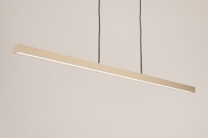 Pendelleuchte 75171 modern Metall Beige laenglich rechteckig