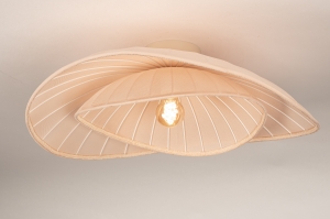 Deckenleuchte 75178 modern Stoff Beige rund