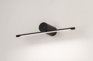 wandlamp 75186 modern aluminium metaal zwart mat rond langwerpig