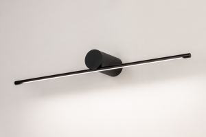 wandlamp 75187 modern aluminium metaal zwart mat rond langwerpig