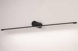 wandlamp 75188 modern aluminium metaal zwart mat rond langwerpig
