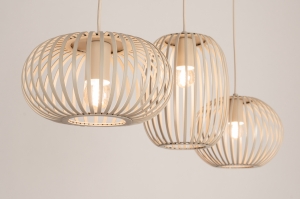 hanglamp 75209 modern metaal beige zand langwerpig