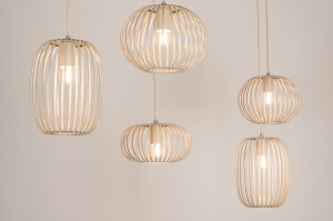 hanglamp 75210 modern metaal beige zand ovaal