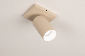 spot 75215 modern aluminium metaal beige rond rechthoekig