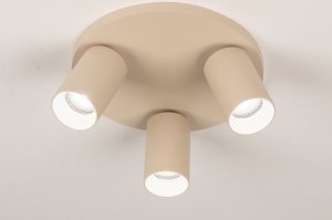 spot 75218 design modern aluminium metaal beige rond