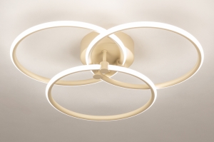 plafondlamp 75220 design modern aluminium metaal beige zand rond