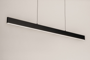 Haengeleuchte 75221 modern Aluminium Metall schwarz matt laenglich rechteckig