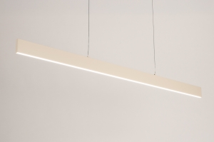 Haengeleuchte 75222 modern Aluminium Metall Beige Sand laenglich rechteckig
