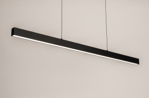 Haengeleuchte 75223 modern Aluminium Metall schwarz matt laenglich rechteckig