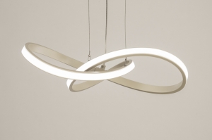 hanglamp 75254 modern metaal beige zand rond