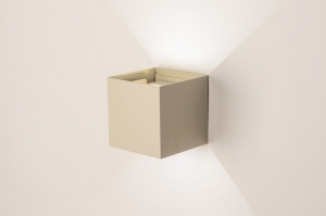 wandlamp 75258 modern aluminium metaal beige zand vierkant
