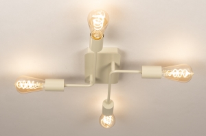 plafondlamp 75268 modern metaal beige zand rechthoekig