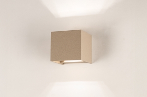 Wandleuchte 75279 modern Aluminium Metall taupe viereckig