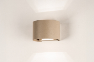 Wandleuchte 75281 modern Aluminium Metall taupe rund