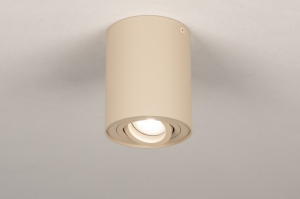 plafondlamp 75284 modern aluminium metaal beige zand rond