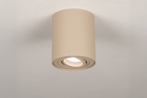 plafondlamp 75285 modern aluminium metaal taupe rond