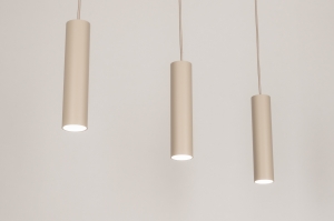 hanglamp 75291 modern aluminium metaal wit mat beige zand rond langwerpig