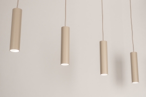 hanglamp 75294 modern aluminium metaal wit mat beige zand rond langwerpig