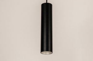hanglamp 75296 modern aluminium metaal zwart mat rond