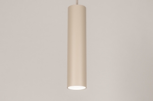 hanglamp 75297 modern aluminium metaal beige zand rond