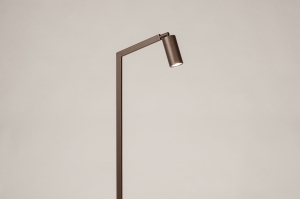 vloerlamp 75305 modern metaal bruin rond rechthoekig