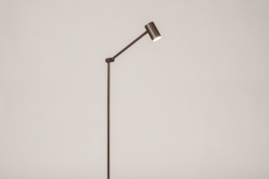 vloerlamp 75314 landelijk modern metaal bruin rond