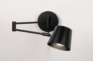 wandlamp 75318 landelijk modern metaal zwart mat langwerpig