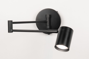 wandlamp 75319 landelijk modern metaal zwart mat langwerpig