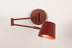 wandlamp 75320 landelijk modern metaal rood langwerpig