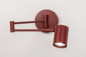 wandlamp 75321 landelijk modern metaal rood langwerpig