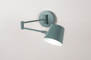 wandlamp 75326 landelijk modern voor kinderen metaal groen blauw langwerpig