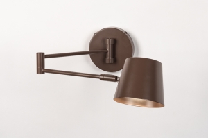 wandlamp 75328 landelijk modern metaal bruin langwerpig