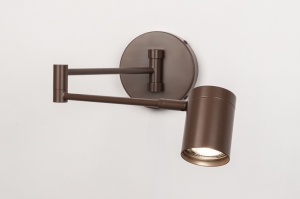 wandlamp 75329 landelijk modern metaal bruin langwerpig