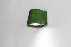 wandlamp 75343 design landelijk modern aluminium metaal groen rond