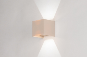 wandlamp 75346 modern kunststof beige vierkant