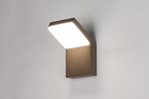 wandlamp 75351 modern aluminium kunststof acrylaat kunststofglas bruin rechthoekig