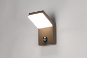 wandlamp 75353 modern aluminium kunststof acrylaat kunststofglas bruin rechthoekig