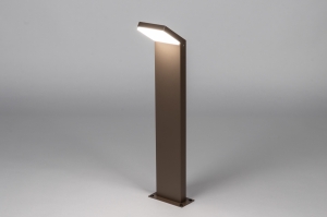 buitenlamp 75355 modern aluminium bruin langwerpig