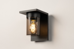 wandlamp 75356 modern aluminium kunststof acrylaat kunststofglas metaal zwart mat ovaal