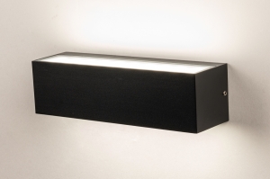 wandlamp 75357 modern aluminium metaal zwart mat rechthoekig