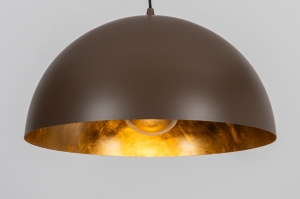 hanglamp 75363 modern eigentijds klassiek metaal goud bruin rond