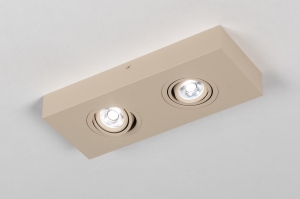 spot 75445 design modern aluminium metaal beige zand rechthoekig