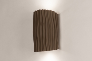 wandlamp 75448 landelijk modern bruin langwerpig