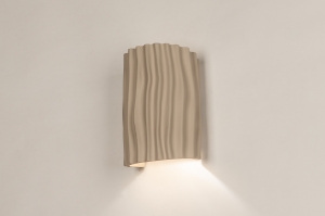 wandlamp 75449 landelijk modern beige langwerpig
