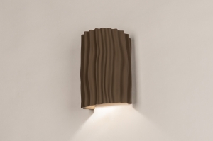 wandlamp 75450 landelijk modern retro bruin langwerpig