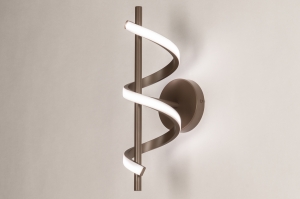 wandlamp 75457 modern eigentijds klassiek aluminium metaal bruin langwerpig