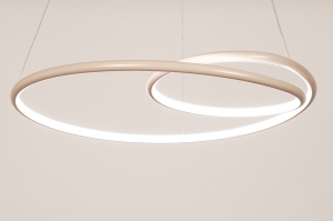 hanglamp 75462 modern kunststof metaal beige zand rond