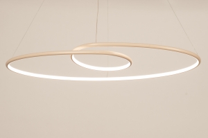 hanglamp 75464 modern kunststof metaal beige ovaal