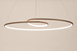 hanglamp 75465 modern kunststof metaal bruin ovaal
